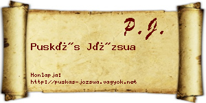 Puskás Józsua névjegykártya